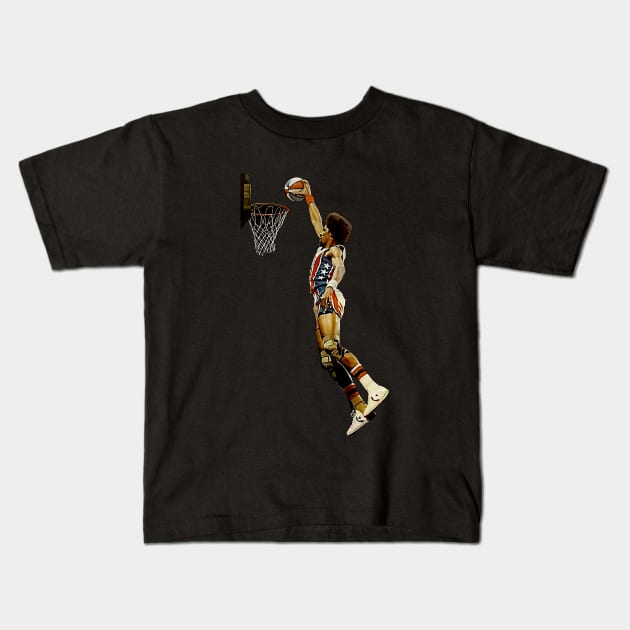 Dr J Jump Kids T-Shirt by MucisianArt